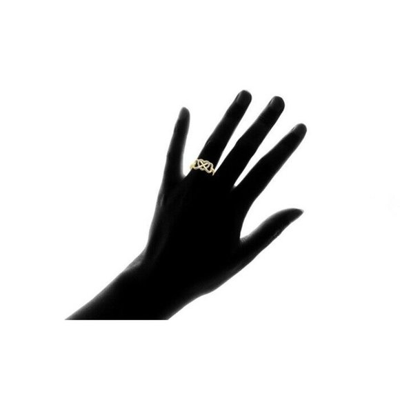 925 SS ''I Love You'' Engraved CZ Heart Ring Sz 8 - Picture 2 of 3